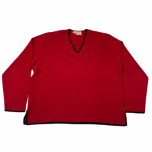 Vintage Trick-Meister Oversized Sweater Womens L Red Wool Handknit in Austria - £29.81 GBP