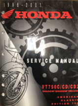 1998 1999 2000 2001 Honda VT750C/CD/CD2 American Service Shop Manual 61MBA03 - £61.62 GBP