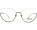 Vogue Eyeglasses Frames VO 4109 5099 Brown Copper White Cat Eye 53-17-135 - £47.87 GBP