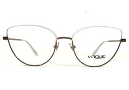Vogue Eyeglasses Frames VO 4109 5099 Brown Copper White Cat Eye 53-17-135 - £47.67 GBP