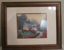 VTG Thomas Kinkade Framed Art &#39;Home Is Where The Heart Is&#39; with COA - £93.78 GBP