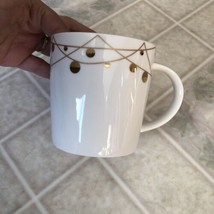 Starbucks 2012 New Bone China Gold Balls &amp; Garland White Holiday Mug - EUC - $26.17