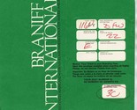 Braniff International Airline Ticket Jacket 1978 Green  - $21.78
