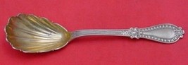 Gadroon by Wood &amp; Hughes Coin Silver Sugar Spoon Shell Gold Washed 6 1/4&quot; - £61.37 GBP