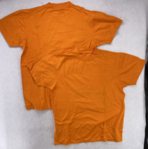 T-Shirt Large Orange  Blank Tee USA Made 90&#39;s Vintage Retro Heavy Weight - $22.76