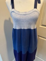 SONIA by Sonia Rykiel Cotton Knit Blue Sundress SZ L  - $88.11