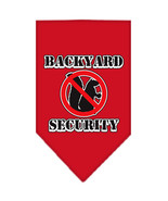 Backyard Security Screen Print Bandana Red Small - £9.28 GBP