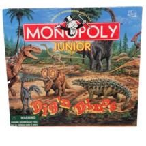 Dig n Dinos Monopoly Junior Dinosaur Kids Dig&#39;n Paleontologist Jurassic Jungle - £15.17 GBP