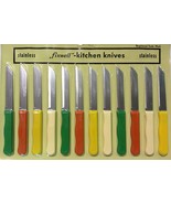 FIXWELL Stainless Steel Knife Small Kitchen Vegetable Knives Assorted Set Of 12 - £12.40 GBP