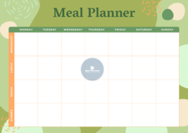 Customizable Digital Weekly Meal Planner Template - PSD/PDF- 07 - £1.03 GBP