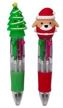 2Pc Mini 4-Color Click Switchable Christmas Ballpoint Pens(Red/Green/Blu... - $4.94