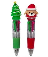 2Pc Mini 4-Color Click Switchable Christmas Ballpoint Pens(Red/Green/Blu... - $4.94