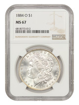 1884-O $1 Ngc MS67 - £1,602.36 GBP