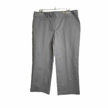 Apt 9 Womens Maxwell Fit Capri Dress Pants Gray Size 10 Mid Rise Career - £9.52 GBP