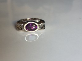 a beautiful men  ring is made in 925 sterling silver with a african amethyst sto - £106.56 GBP