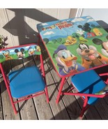 Disney Mickey, Donald Duck, Goofy And Friends, Kids Table And Two Chairs - $644.49 MXN