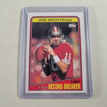 Joe Montana 1988 Topps Record Breaker #4 San Francisco 49ers Football Card - £3.16 GBP