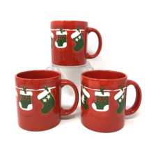 Waechtersbach Christmas Stockings Mug Made In Germany Red Green White Set of 3 - £23.19 GBP