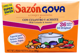Sazon Goya Jumbo Culantro y Achiote Curiander &amp; Annatto 36 Ct EXP 06/2030 - $12.57