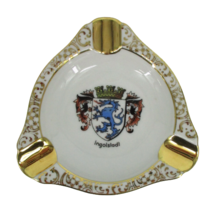 Plankenhammer Floss Ashtray Ingolstadt Germany Coat of Arms Porcelain Bavaria - £17.89 GBP