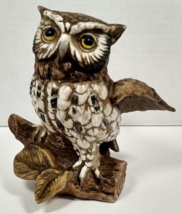 Vintage Homco Barn Owl #1114 Collectible 5 Inch  Tall Figurine - £11.79 GBP