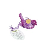 Sweet Tweets Bird Ornament #6009591 Enesco~Poem Card~Acrylic~Lavender~Ki... - $14.42