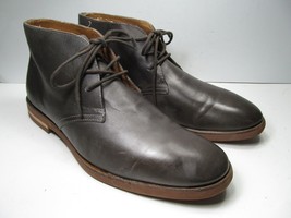 Saks Fifth Avenue Mens Gray  Leather 3 Eye Ankle Boots Size US 13 - £27.91 GBP