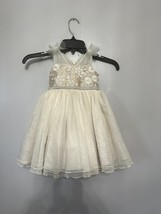 Iris &amp; Ivy Girls Ivory Tulle Dress Embroidered Flowers Pearls 2/2T NWOT - $37.39