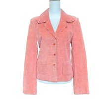 Vintage Karen Kane Pink Leather Suede Country Western Jacket Blazer Size M  - $42.05