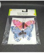 Floral Garden Butterfly Decorations  New Blue &amp; Pink-Brand New-SHIPS N 2... - £9.37 GBP