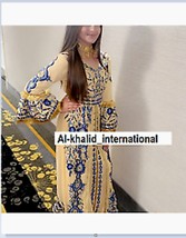Kaftan Moroccan Cream Girls Georgette Kids Ramadan Dress Dubai Special W... - $72.05