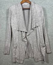 Athleta XS Heather Gray Open Front Cardigan Pockets Soft Stretch Layer - $291.49 MXN