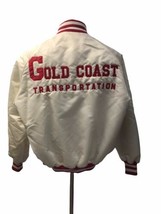 Satin Jacket Gold Coast Transportation DeLong Men&#39;s Embroidered Vintage ... - $27.70