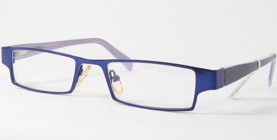 SUNOPTIC 502C Dark Blue UNIQUE RARE EYEGLASSES GLASSES METAL FRAME 50-19... - $47.15