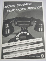 Advertisement From 1938 Bell Telephone System &quot;More Service for More People&quot; - £6.28 GBP