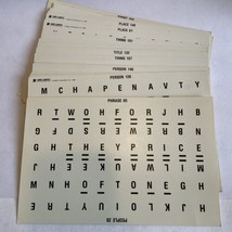 Vintage 1986 Deluxe Wheel of Fortune Game Parts (40 puzzle Cards) - £6.70 GBP