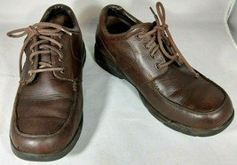 Dunham Dryworx Waterproof Leather Loafers LaceUp Rollbar Sole Brown    Size 11 - $20.29
