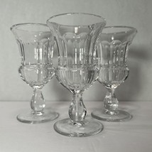 Heisey Continental Colonial Panel Wine Goblets Set of 3 Fluted Stem 339 - $44.99
