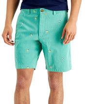 Club Room Men&#39;s 9&quot; Stretch Cocktail Print Shorts in Catalina Green-38 - £19.72 GBP