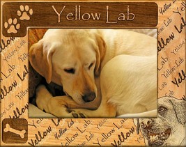 Yellow Lab Laser Engraved Wood Picture Frame (5 x 7) - £24.55 GBP