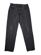 VTG Levi&#39;s Mens 555 Black Jeans Sz 36x32 Orange Tab Straight Leg Relaxed... - £37.35 GBP