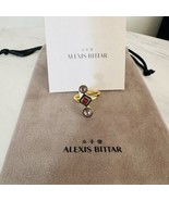 Alexis Bittar Vitreum 14K Goldplated Carnelian Amethyst  Linear Ring, Si... - $120.62