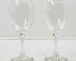 P) Pair of 2 Pedestal Wine Drinking Glasses 7-1/2&quot; High - $11.87