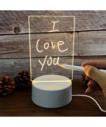 Transparent Luminous LED Night Lights USB Luminous Acrylic Night Light E... - $18.95
