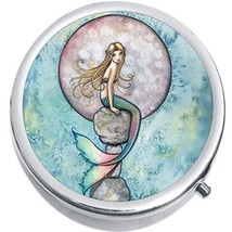 Mermaid Full Moon Medicine Vitamin Compact Pill Box - £7.69 GBP