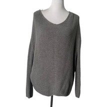 Urban Outfitters Women Pullover Sweater Gray Loose Fit Hi Low Hem Size S - £17.91 GBP