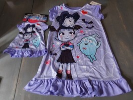 Disney Vamperina Nightgown Matching 18&#39;&#39; Doll Nightgown Size 6 Wolfy Dem... - $31.75 CAD