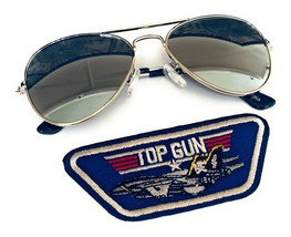 TOP GUN PILOT AVIATORS SUNGLASSES and PATCH - $9.89