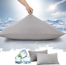 2 pack Cooling Pillowcases, Double-Sided Cold Effect Q-Max 0.4 for Hot - £8.53 GBP