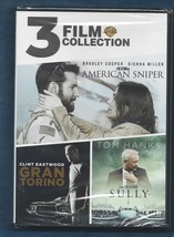 Factory Sealed 3 Film DVD-American Sniper, Gran Torino, Sully - £7.59 GBP